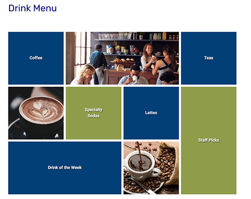 Components gallery menu